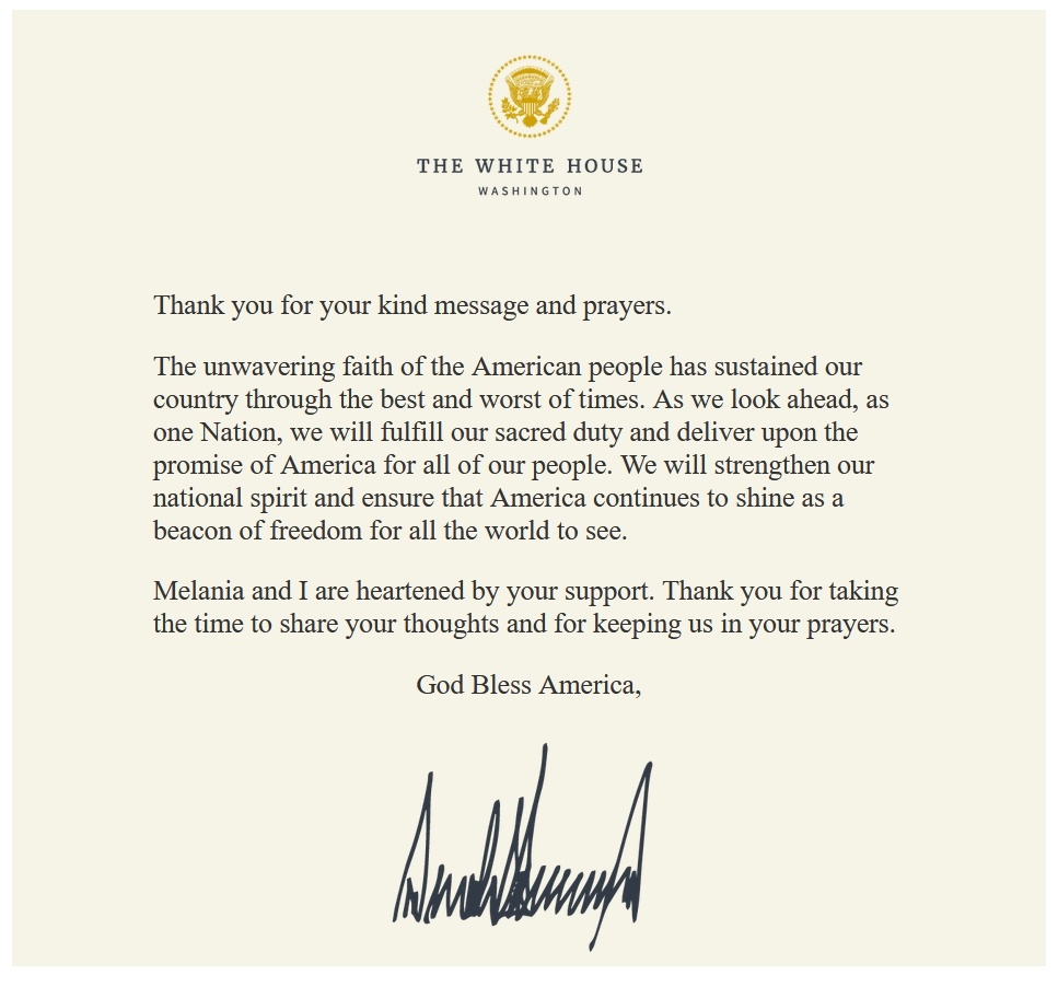 White House Email Response